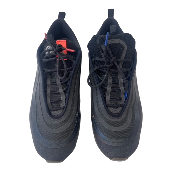 2017 Nike Air Max 97 Ultra Premium Black Rush Blue & Red Running Size 9 - Picture 4 of 8